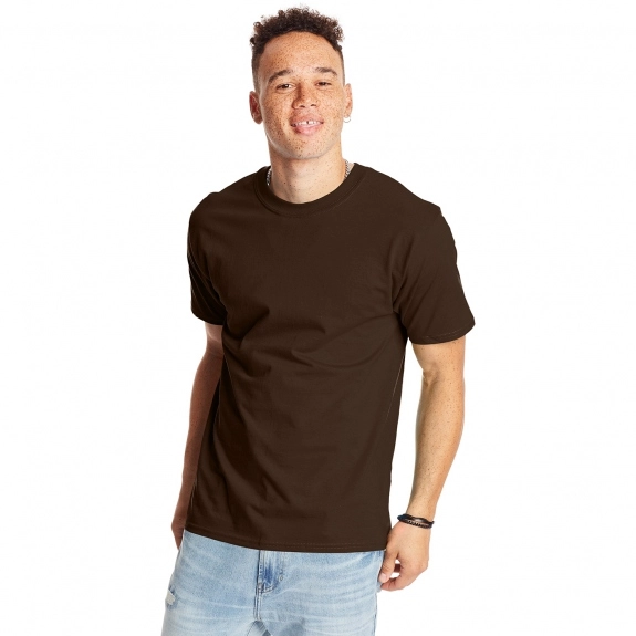 Dark Chocolate Hanes Beefy-T Custom T-Shirt - Colors