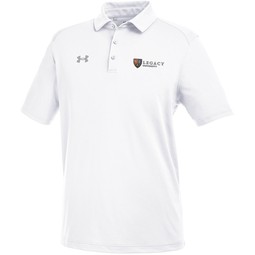 White / Md Gray - Under Armour&#174; Tech&#153; Custom Logo Polo - Men's