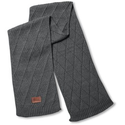 Charcoal Heather - Leeman Trellis Custom Knit Scarf