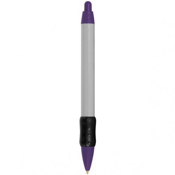 Silver BIC WideBody Grip Retractable Ballpoint Imprinted Pen