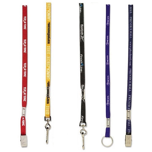 Dye Sublimated 2-Ply Printed Lanyard w/ Attachment - .38"w 