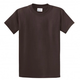 Dark Chocolate Brown Port & Company Essential Logo T-Shirt - Men's - Colors