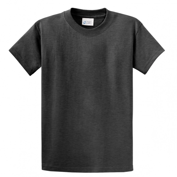 Dark Heather Gray Port & Company Essential Logo T-Shirt - Men's - Colors