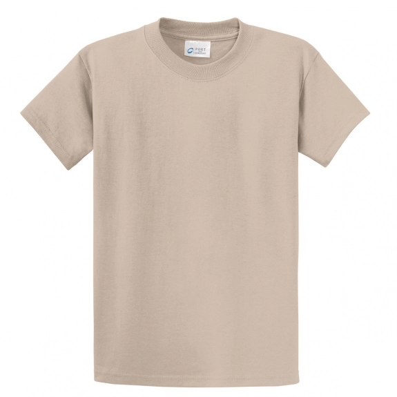 Light Sand Port & Company Essential Logo T-Shirt - Men's - Colors