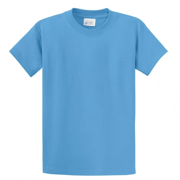 Aquatic Blue Port & Company Essential Logo T-Shirt - Men's - Colors