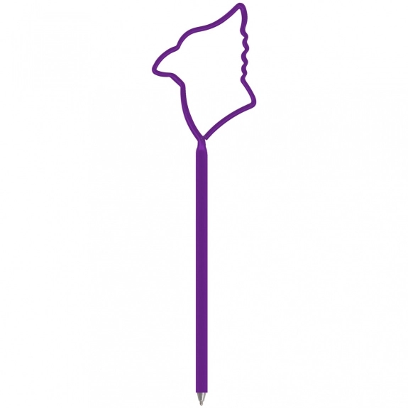 Purple Cardinal Shaped Twist Promotional Pen