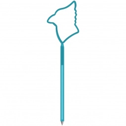 Translucent Aqua Cardinal Shaped Twist Promotional Pen