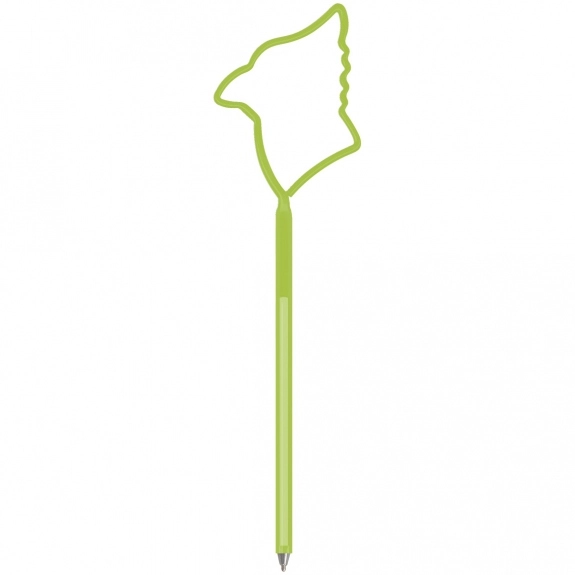 Translucent Lime Green Cardinal Shaped Twist Promotional Pen