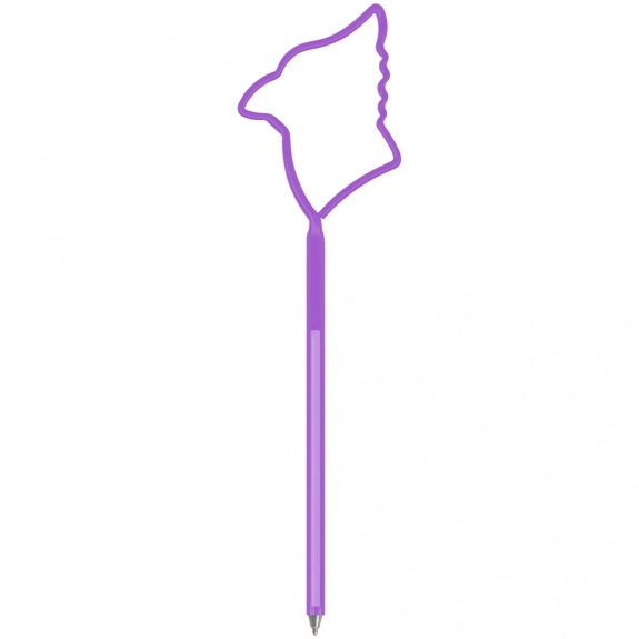 Translucent Purple Cardinal Shaped Twist Promotional Pen
