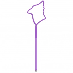 Translucent Purple Cardinal Shaped Twist Promotional Pen
