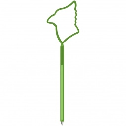 Translucent Medium Green Cardinal Shaped Twist Promotional Pen