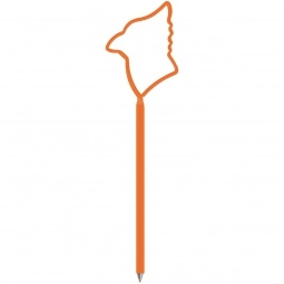 Orange Cardinal Shaped Twist Promotional Pen