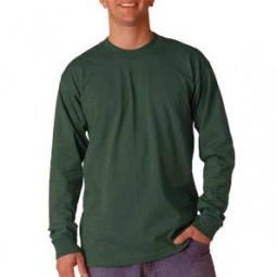Forest Green Bayside Long-Sleeve Logo T-Shirt - Colors