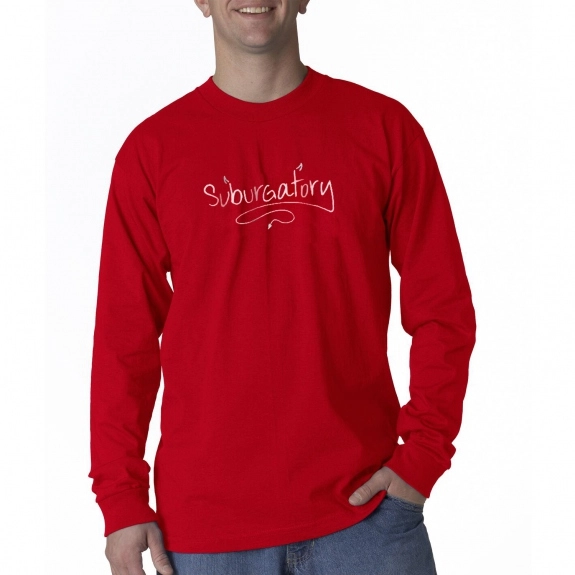Red Bayside Long-Sleeve Logo T-Shirt - Colors
