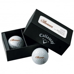 Black Callaway Business Card Box - Warbird Plus Promo Golf Balls