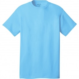 Aquatic Blue Port & Company Budget Custom T-Shirt - Colors