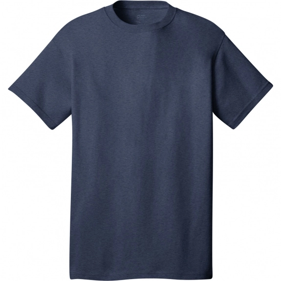 Heather Navy Port & Company Budget Custom T-Shirt - Colors