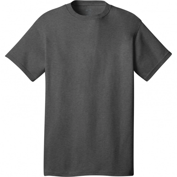 Dark Heather Gray Port & Company Budget Custom T-Shirt - Colors