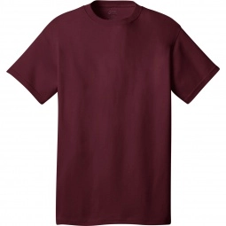 Athletic maroon Port & Company Budget Custom T-Shirt - Colors
