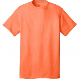 Neon Orange Port & Company Budget Custom T-Shirt - Colors