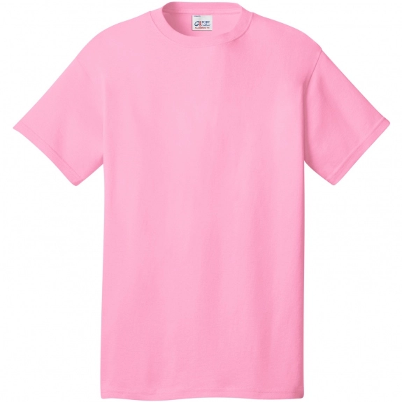 Candy Pink Port & Company Budget Custom T-Shirt - Colors