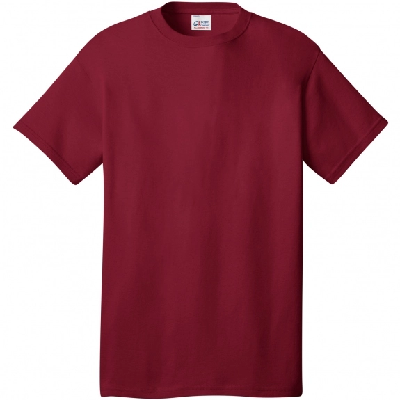 Cardinal Red Port & Company Budget Custom T-Shirt - Colors