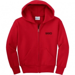 Port & Company® Ultimate Full Zip Custom Hooded Sweatshirt - Youth - Colors