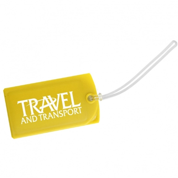 Yellow Explorer Printed Luggage Tag w/ ID Tag
