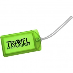 Translucent Lime Explorer Printed Luggage Tag w/ ID Tag