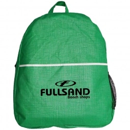 Green - Textured Non-Woven Promotional Backpack - 14"w x 17"h x 4.5"d
