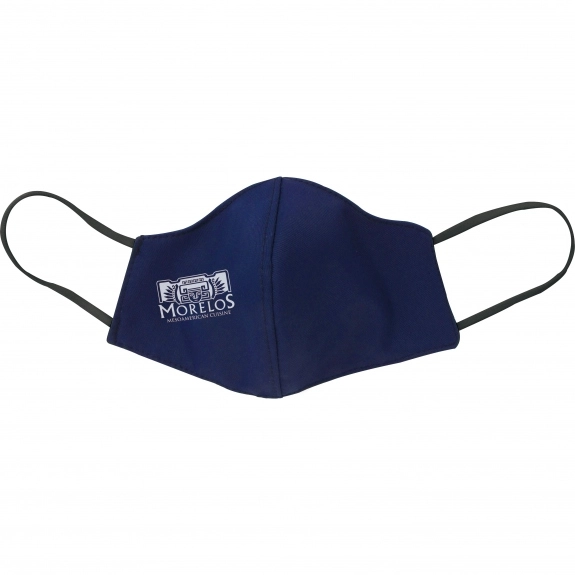 Navy Blue 3-Ply Reusable Water Repellent Comfy Custom Face Mask