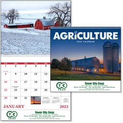 White Agriculture - 13 Month Appointment Custom Calendar - Spiral