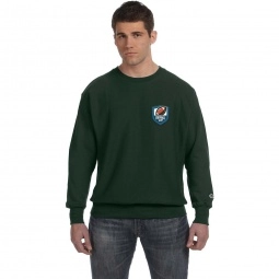 Dark Green Reverse Weave Crewneck Custom Sweatshirt by Champion