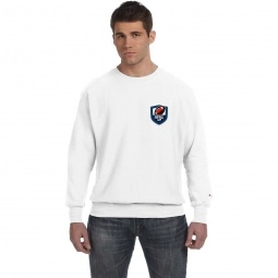 White Reverse Weave Crewneck Custom Sweatshirt by Champion