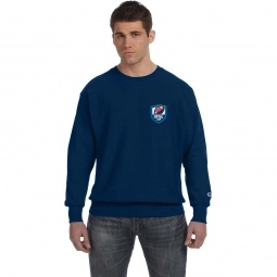 Navy Reverse Weave Crewneck Custom Sweatshirt by Champion