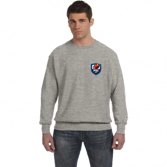 Oxford Grey Reverse Weave Crewneck Custom Sweatshirt by Champion