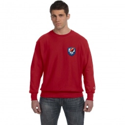 Scarlet Reverse Weave Crewneck Custom Sweatshirt by Champion