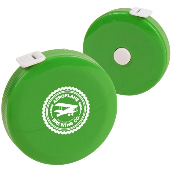 Lime Green Round Custom Tape Measure - 5'