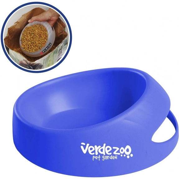 Blue Promotional Pet Food Scoop Bowl - Small