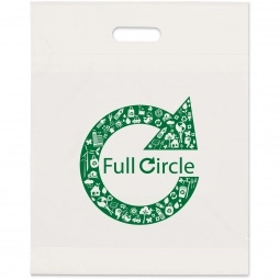 White Recycled Promotional Plastic Bag - 15"w x 19"h x 3"d