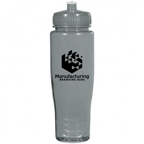 Charcoal Translucent Squeezable Custom Water Bottle