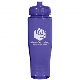 Purple Translucent Squeezable Custom Water Bottle