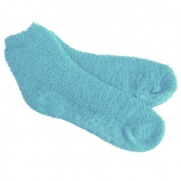 Teal Blue Woven Slipper Style Custom Socks