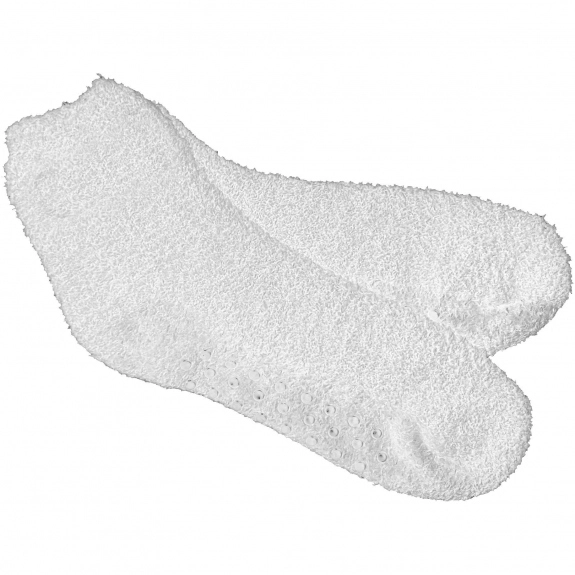 White Woven Slipper Style Custom Socks