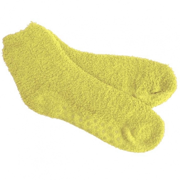Yellow Woven Slipper Style Custom Socks