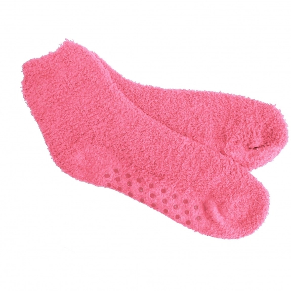 Pink Woven Slipper Style Custom Socks