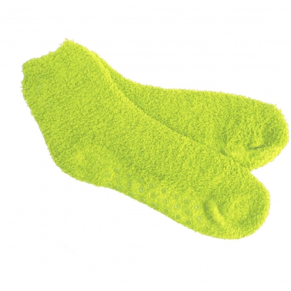 Light Green Woven Slipper Style Custom Socks