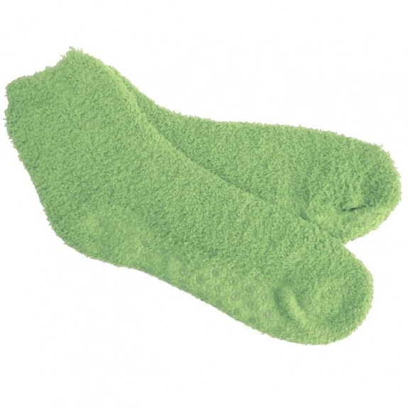 Dark Green Woven Slipper Style Custom Socks