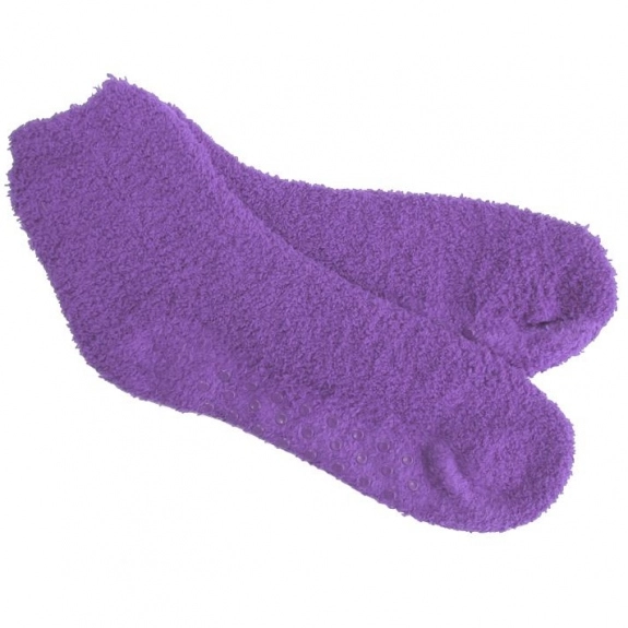 Purple Woven Slipper Style Custom Socks