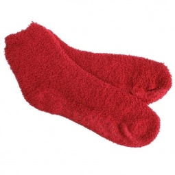 Red Woven Slipper Style Custom Socks